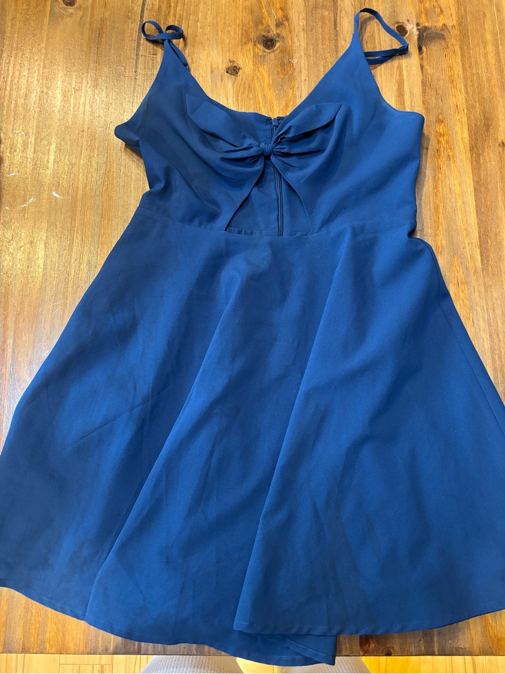 Kimchi Blue Royal Blue Bow-Front Fit & Flare Dress